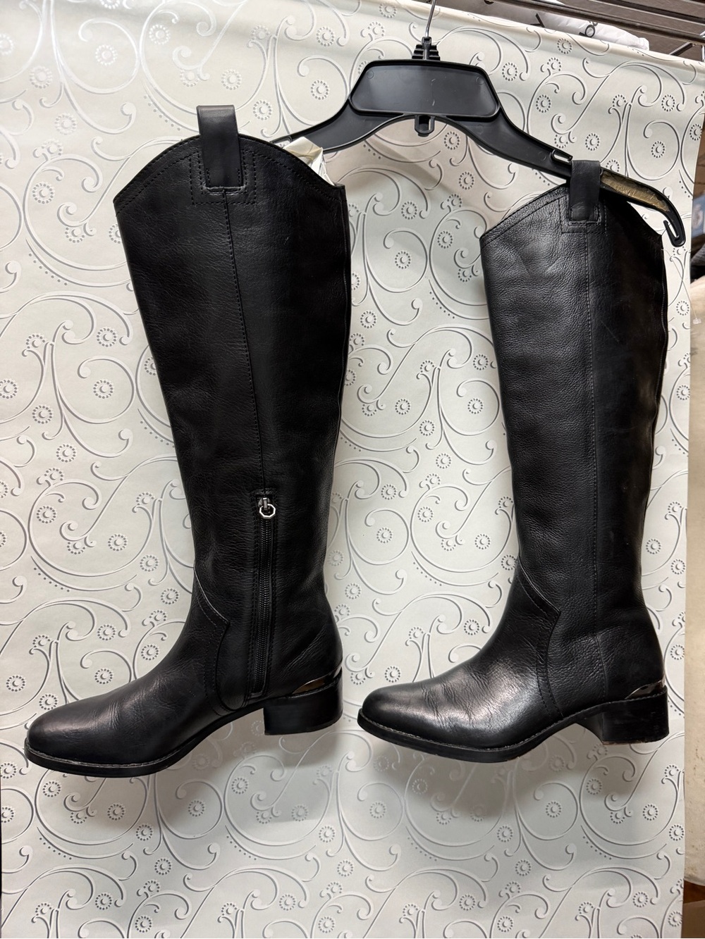 Louise et Cie Black Leather Knee-High Riding Boots